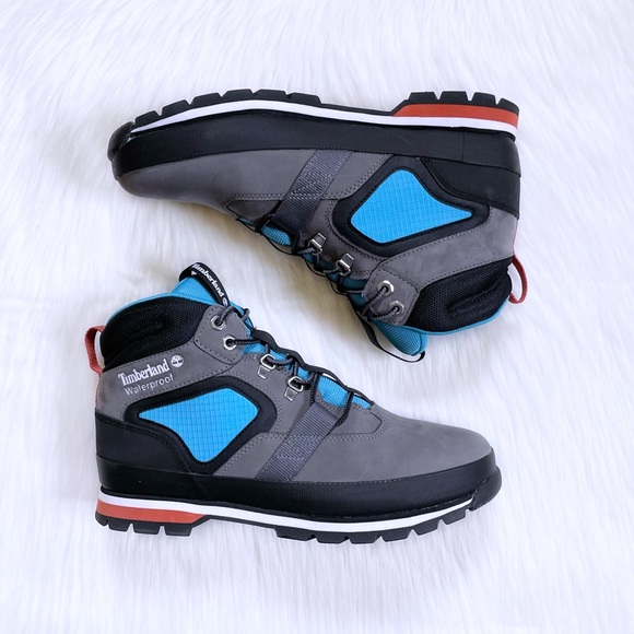 Timberland Men’s Euro Hiker Waterproof Mid Hiker Grey Boots - Picture 6 of 7